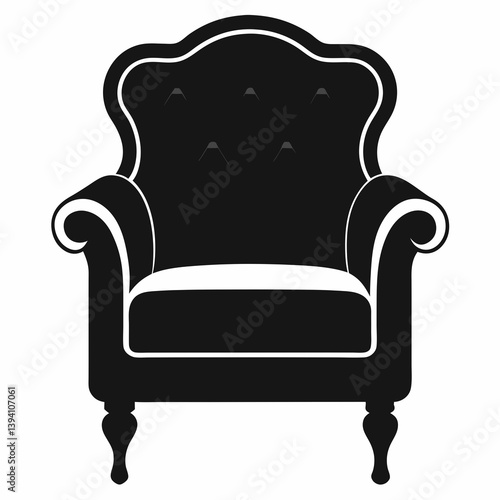 black leather armchair