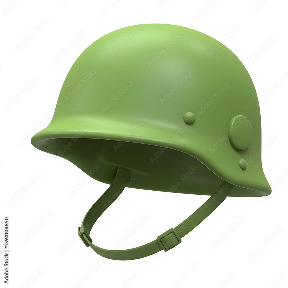 Fototapeta premium 3d icon military helmet isolated on transparent background