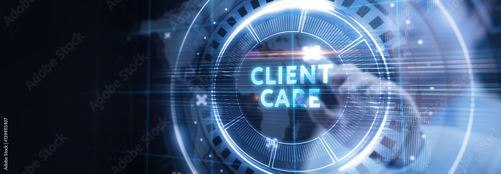 Customer Care Center. Client. Business, Technology, Internet and network concept. Customer Care Center. Client. Business, Technology, Internet and network concept.