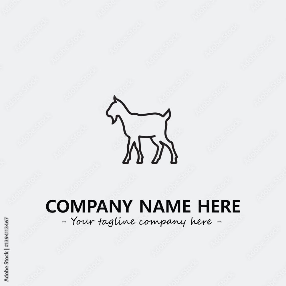 Head of goat illustration black and white for logo company vector image
Head of goat illustration black and white for logo company vector image