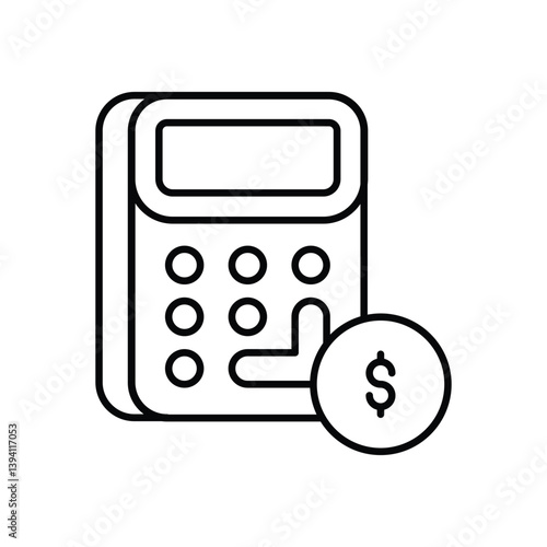 Calculator icon vector stock illustration