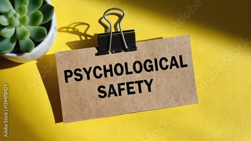 Psychological safety concept with succulent