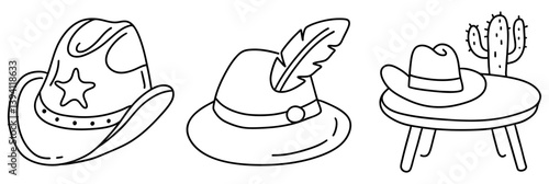 Cowboy hats in various styles showcase unique designs and creativity, perfect for any western themed event