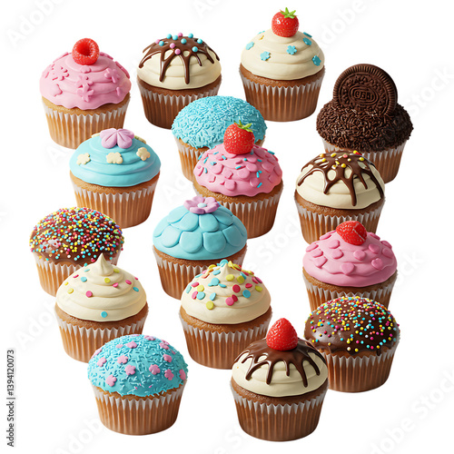 Wallpaper Mural Delicious Cupcakes Assortment Torontodigital.ca