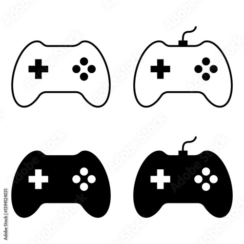 The Best Gamepad Icon Vector Set. Gaming Controller Vector Icon in line style design. Symbol of Game Console. Vector illustration.