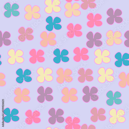 summer flowers and pastel seamless pattern background, wrapping, wallpaper, webcover	
