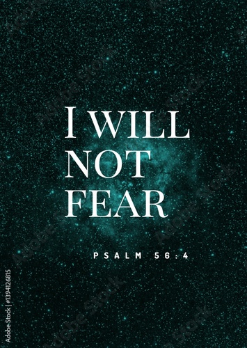 Bild auf Leinwand Bible Verses  April   I will not fear   Psalm 56:4