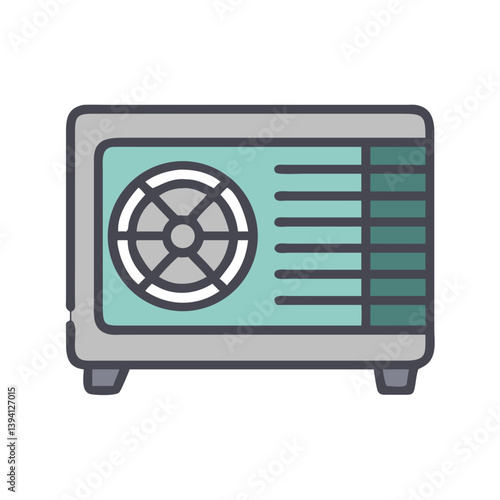 Air Conditioner Outdoor Unit Icon Design