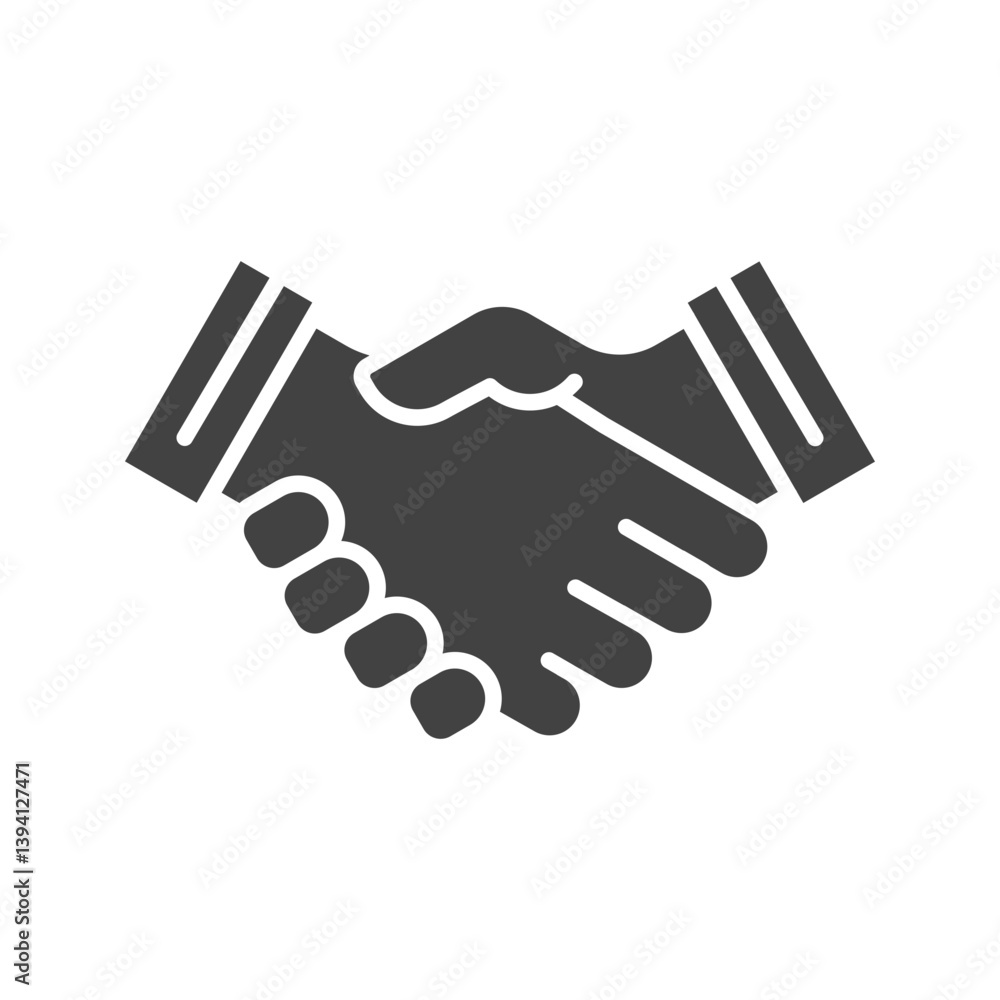 Obraz premium Handshake icon vector image. Suitable for mobile apps, web apps and print media.