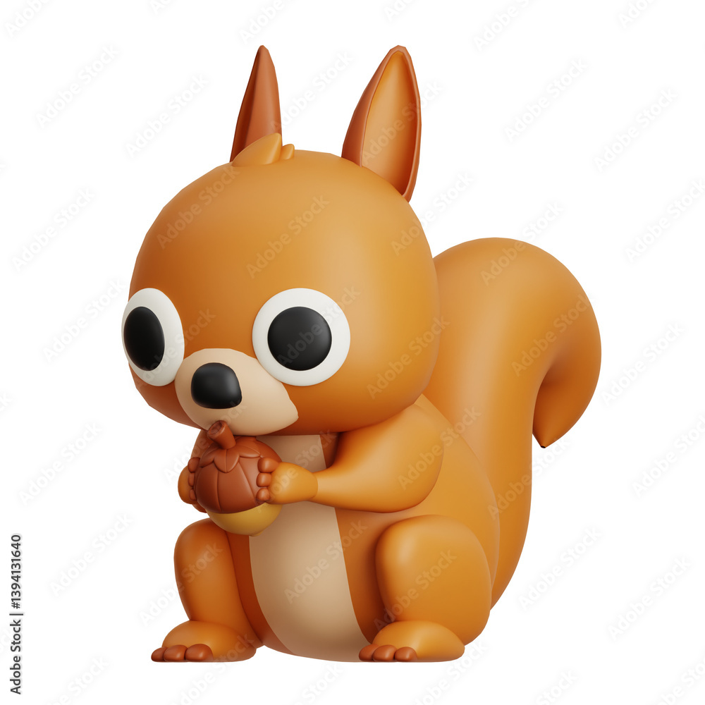 Fototapeta premium 3D Illustration of a Squirrel Character