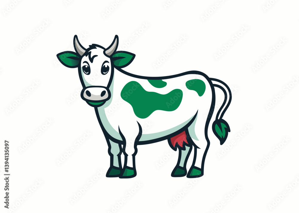 Cow hand drawn Sketch. Hand drawn watercolor painting of a cow isolated on white background. Cow hand drawn Sketch. Hand drawn watercolor painting of a cow isolated on white background.