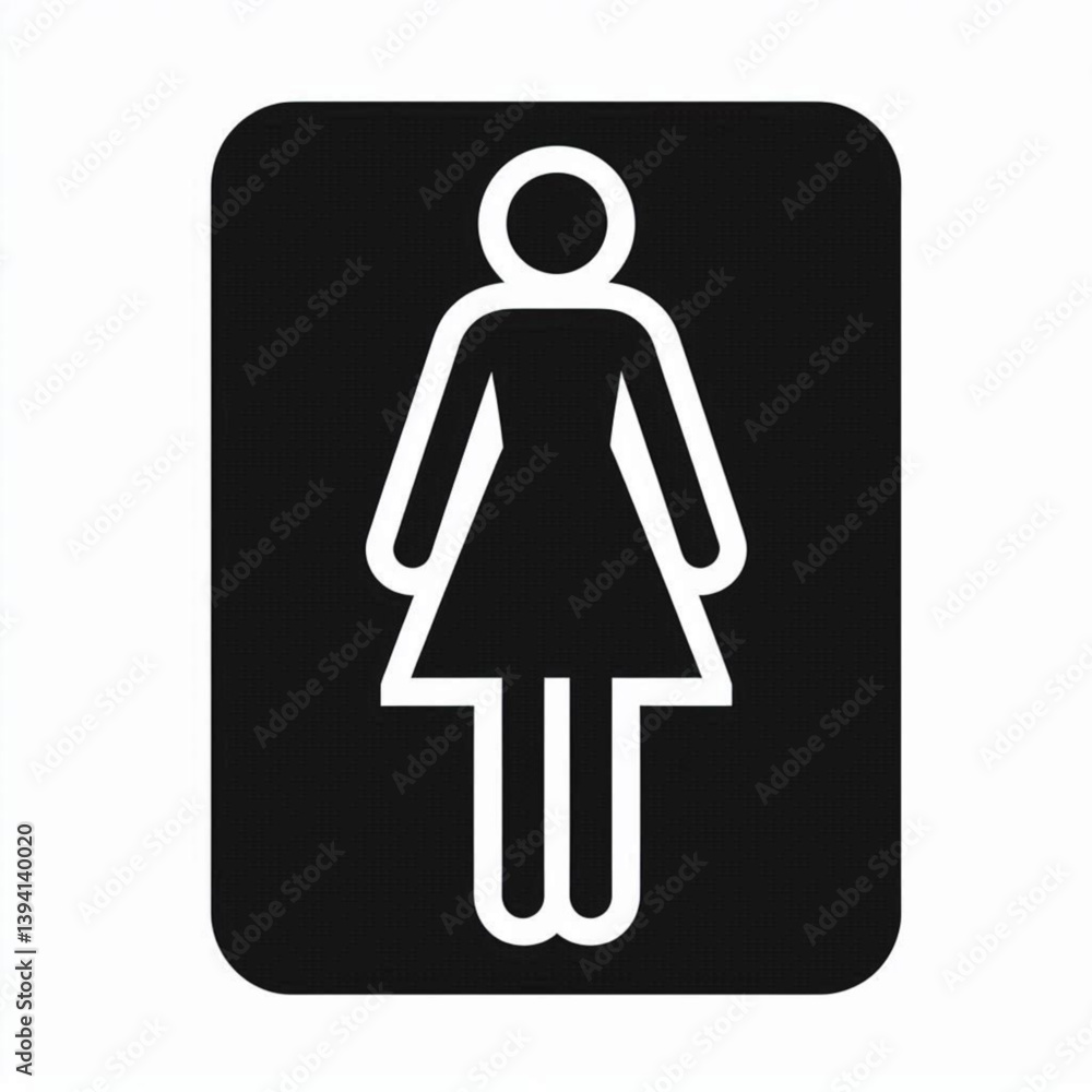 Fototapeta premium Toilet and Restroom Sign Icon Set – Male, Female, Unisex, Accessible Symbols