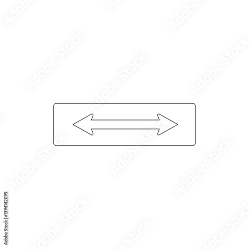 標識の線画単品イラスト　区間内