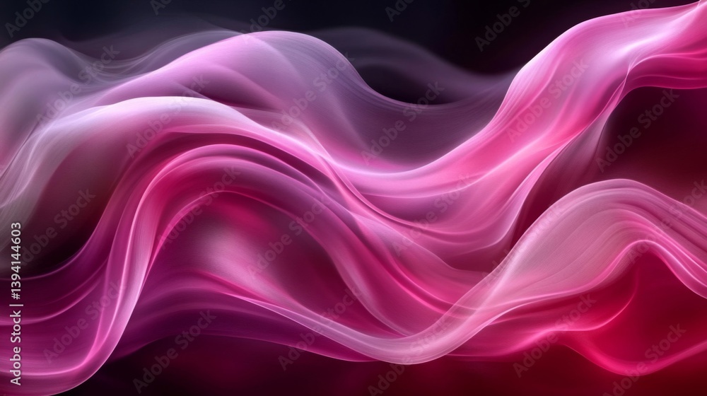 Obraz premium Abstract Pink Waves Dynamic Motion Background with Smooth Flowing Curves and Elegant Design