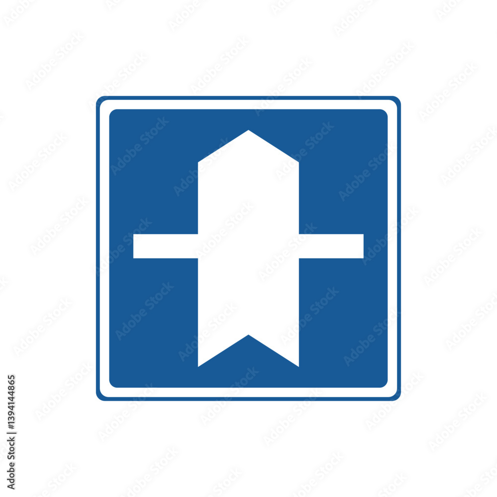 Obraz premium 標識のカラー単品イラスト 優先道路