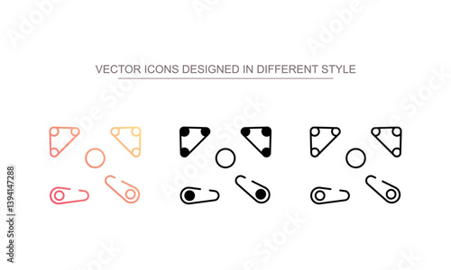 Pin Ball icon design with white background stock illustration