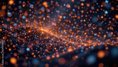 Wallpaper Mural A celestial scene filled with soft, glowing flecks of light resembling stars. Torontodigital.ca