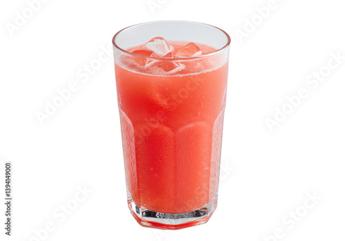 Wallpaper Mural Refreshing red drink in a glass with ice, perfect for summer gatherings Torontodigital.ca