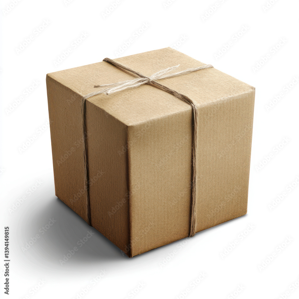 Fototapeta premium cardboard box isolated on white