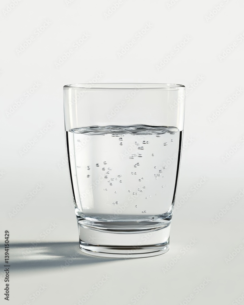 Clear glass tumbler filled with water Clear glass tumbler filled with water