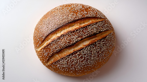 Wallpaper Mural A bakery offers a fresh loaf of brown wheat bread, a white bun with poppy seeds, and a delicious sesame seed bun Torontodigital.ca