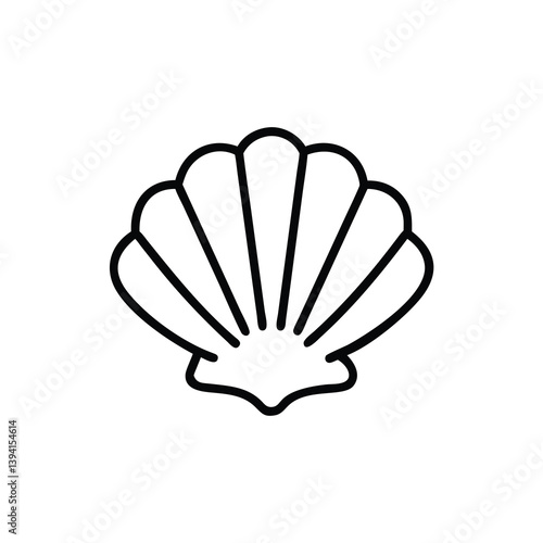 Seashell Icon Ocean, Beach, Summer, Coastal, Nautical, Marine, Shell, Symbol, Nature, Graphic
