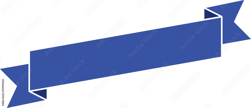 Blue Ribbon Banner Label - Flat Design Illustration Blue Ribbon Banner Label - Flat Design Illustration