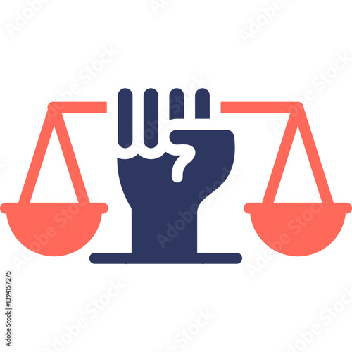 Labor Rights glyph color icon