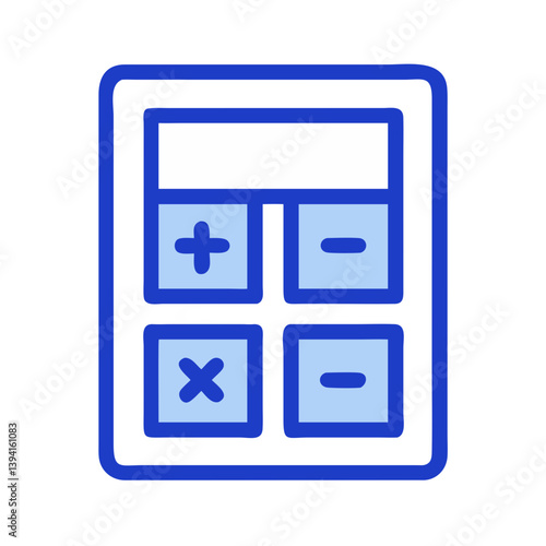 Basic Calculator Financial Tool Icon Design