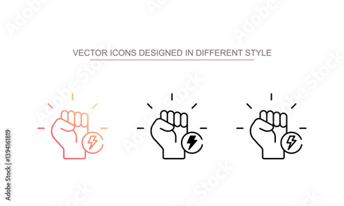 Empowerment Spark icon design with white background stock illustration