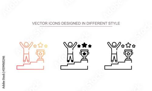 Customer Champion icon design with white background stock illustration