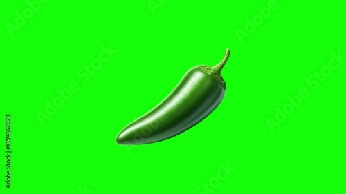 Jalapeno green screen animation motion graphic in 4K high resolution.