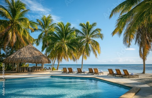 tropical resort pool