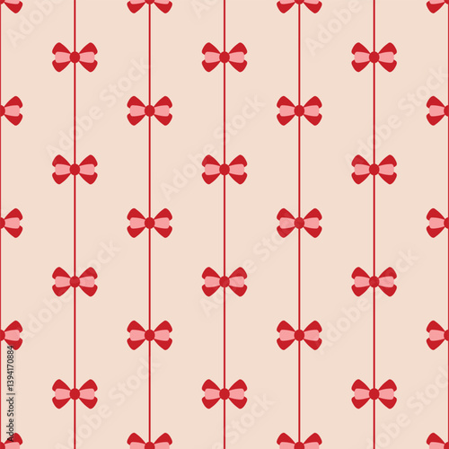 Vector pattern with red bows