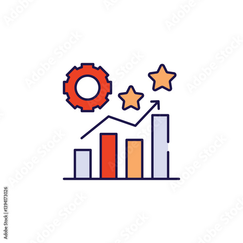 Evolution icon design with white background stock illustration