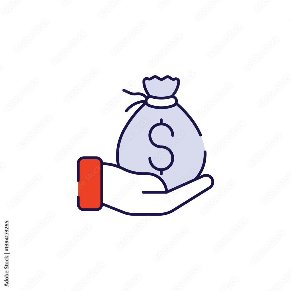 Obraz premium Salary icon design with white background stock illustration