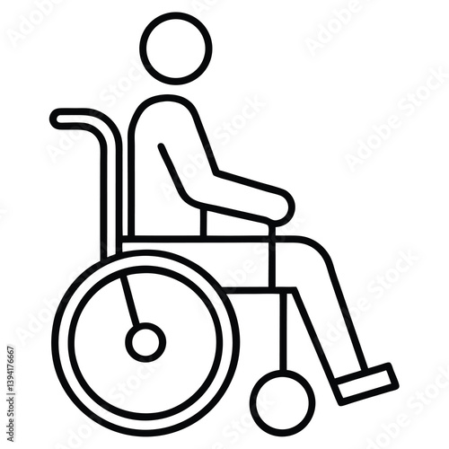 Obraz na płótnie disabled person in wheelchair w salonie