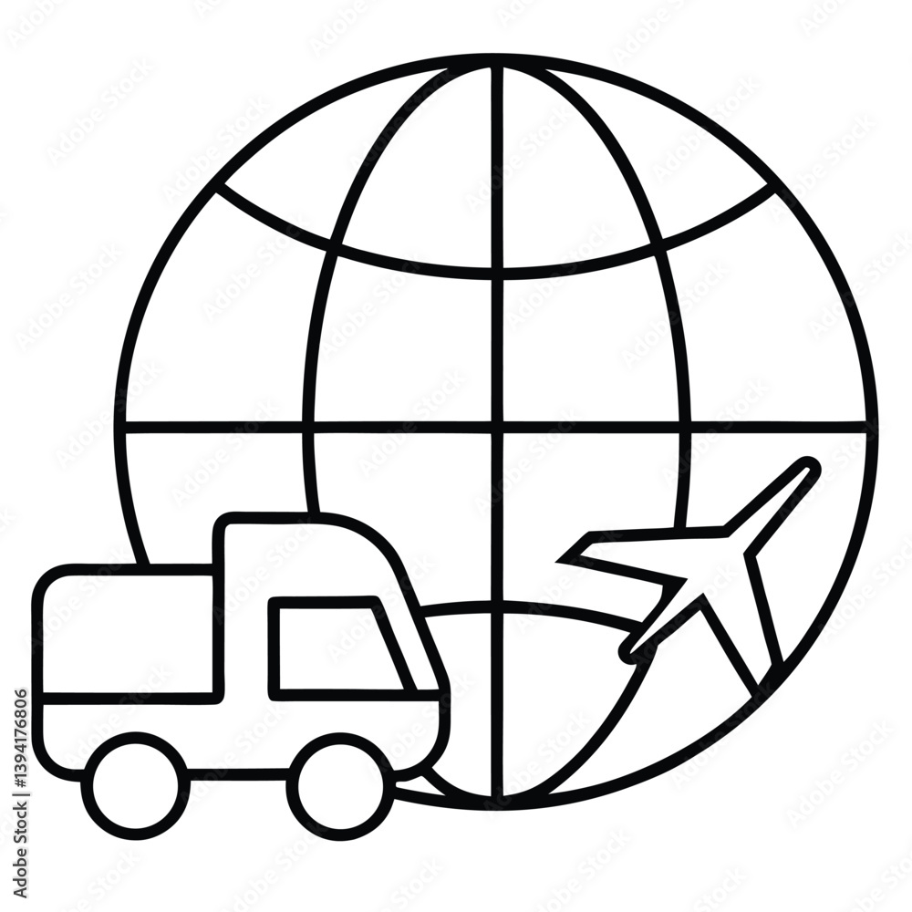 transportation flat icon vector illustration