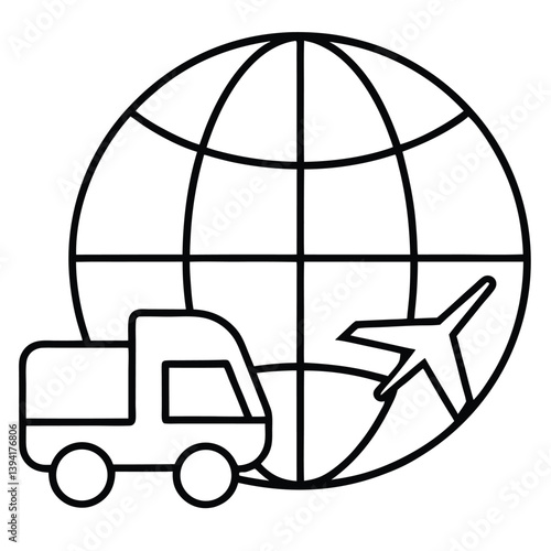 Obraz na płótnie transportation flat icon vector illustration w salonie