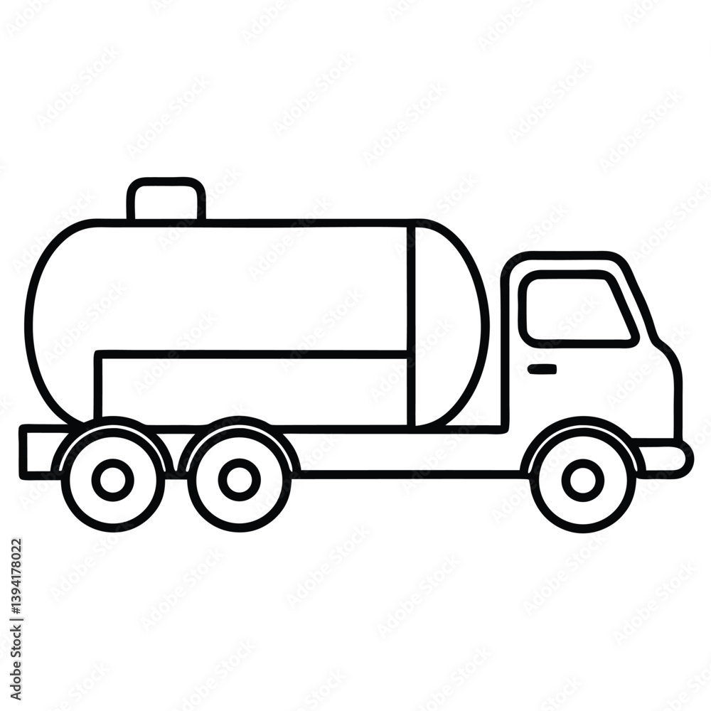 Vector illustration of an oil tanker