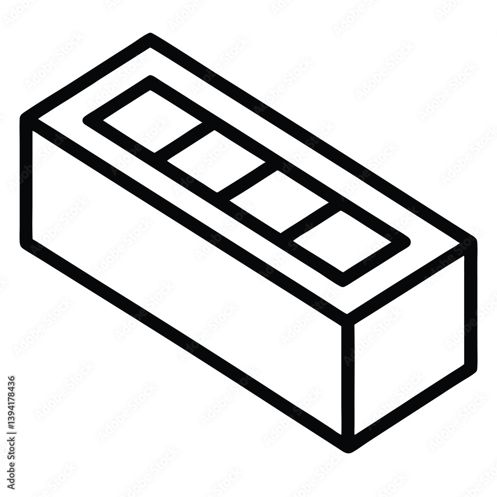 brick isolated on white