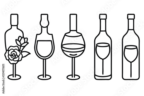 Ros Line Art Illustration Creative Drawing for Artistic Expression 