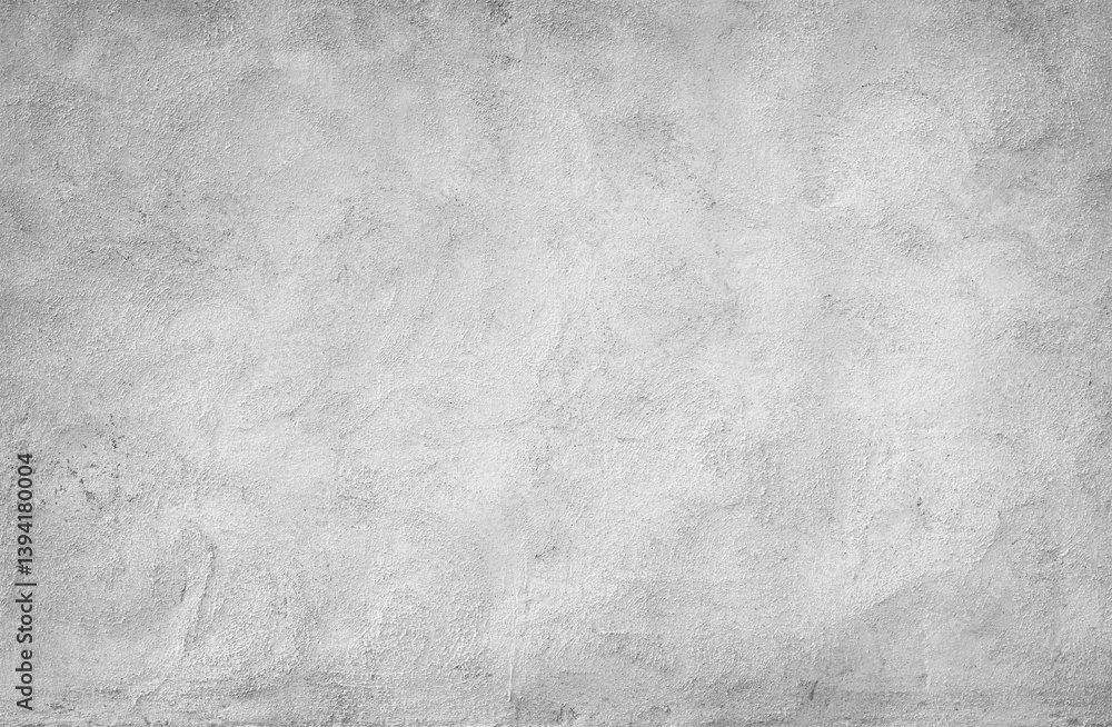 Naklejka premium Textured gray concrete wall surface with visible plaster patterns and subtle tonal variations, ideal as a background or texture
