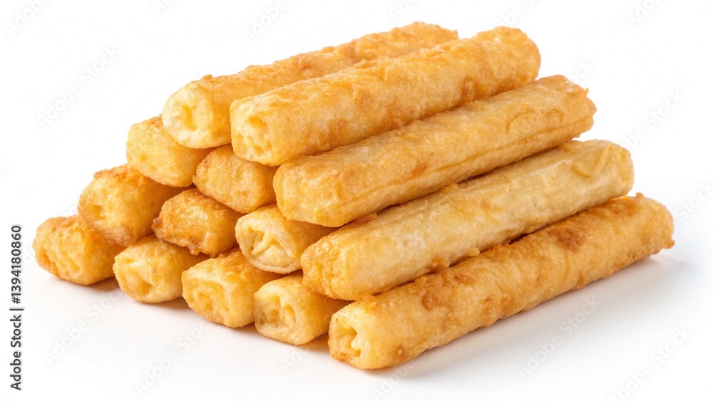 Pile of tasty cheese sticks isolated on white Pile of tasty cheese sticks isolated on white