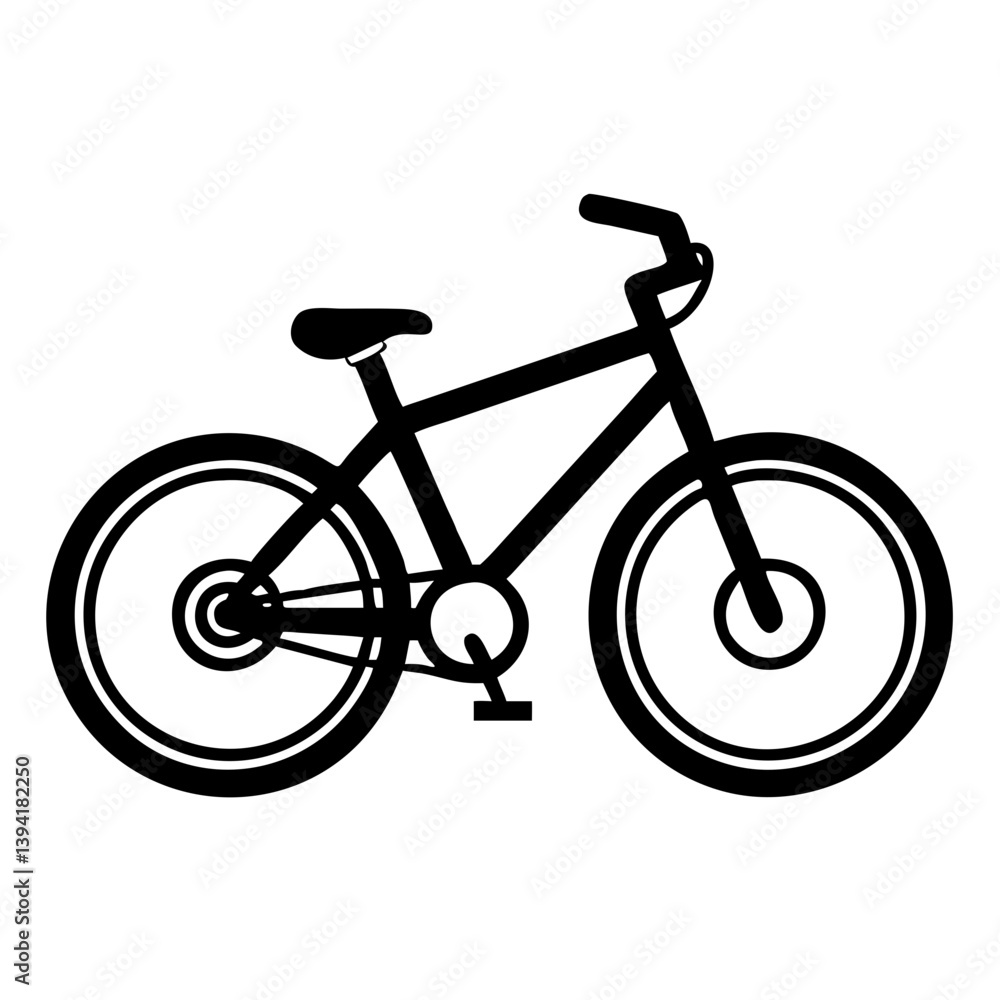 Fototapeta premium bicycle in vector silhouette on a white background.