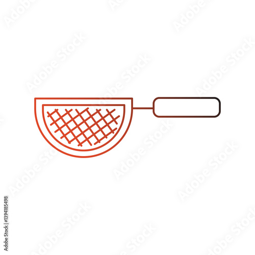 strainer gradient outline icon with white background vector stock illustration