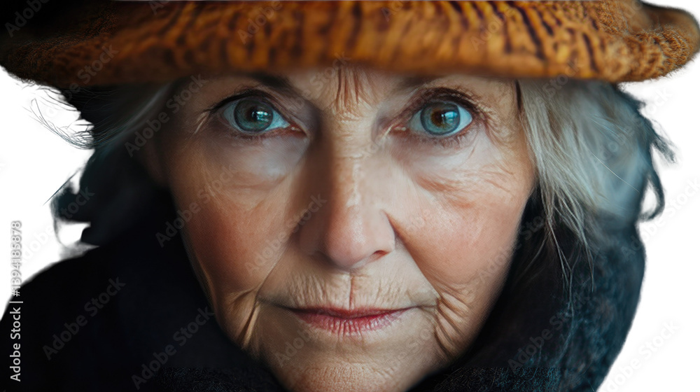 Whispers of Time: An intimate portrait of a mature woman, her eyes hold a depth of experience and wisdom, accentuated by the natural beauty of aging. Whispers of Time: An intimate portrait of a mature woman, her eyes hold a depth of experience and wisdom, accentuated by the natural beauty of aging.