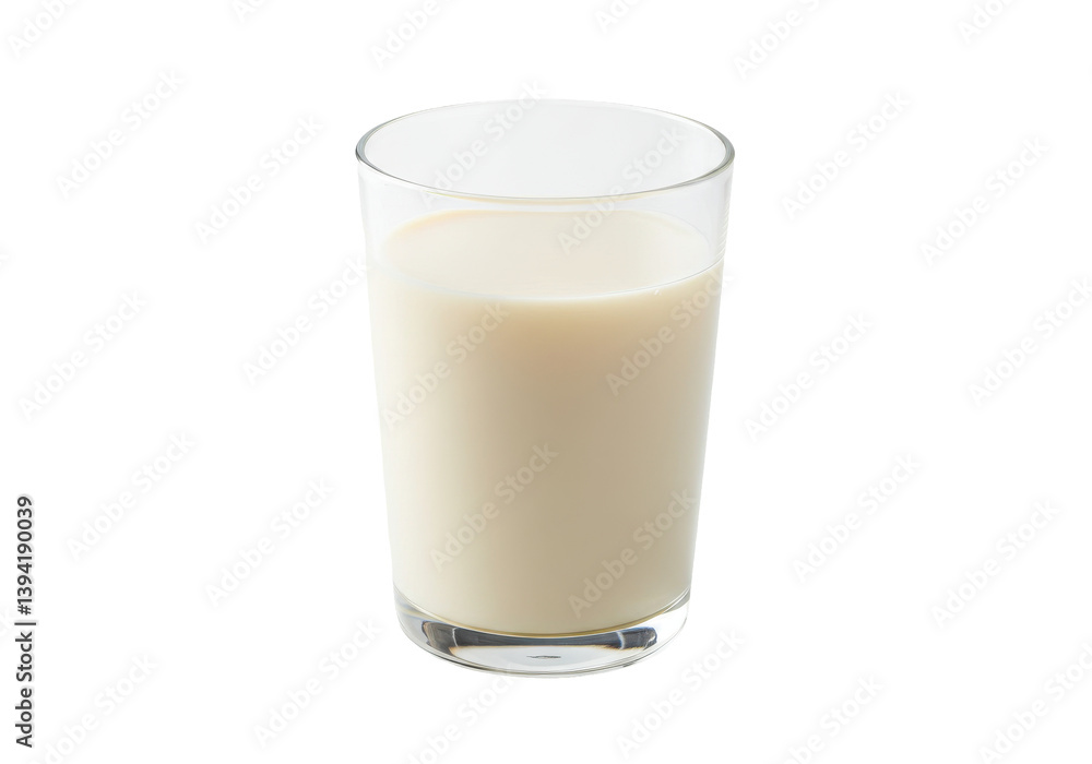 Fresh glass of milk on a simple background, perfect for food-related content Fresh glass of milk on a simple background, perfect for food-related content