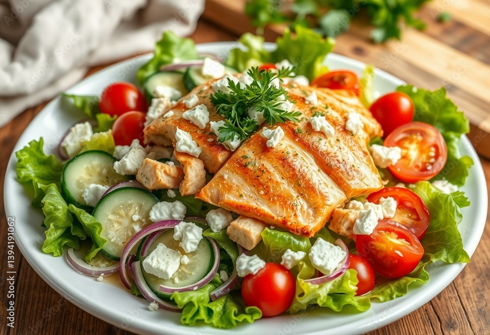 A fresh and savory Chef's Salad A fresh and savory Chef's Salad