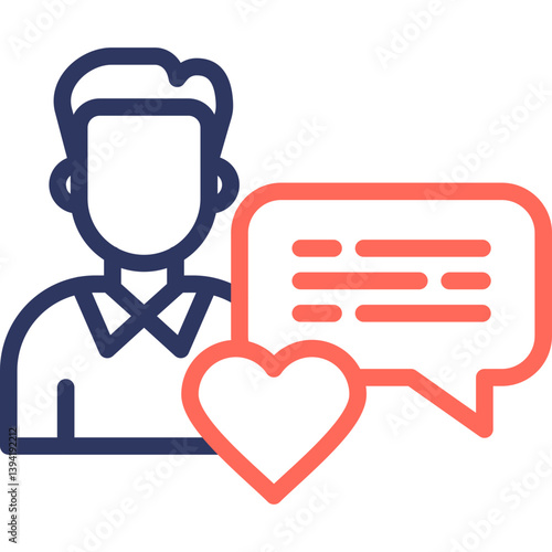 Customer Feedback line color icon